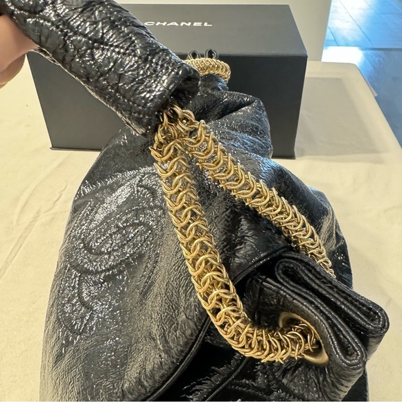 Vintage Chanel Rodeo Drive Accordion Flap Bag Patent Vinyl Medium - Picture 6 of 16